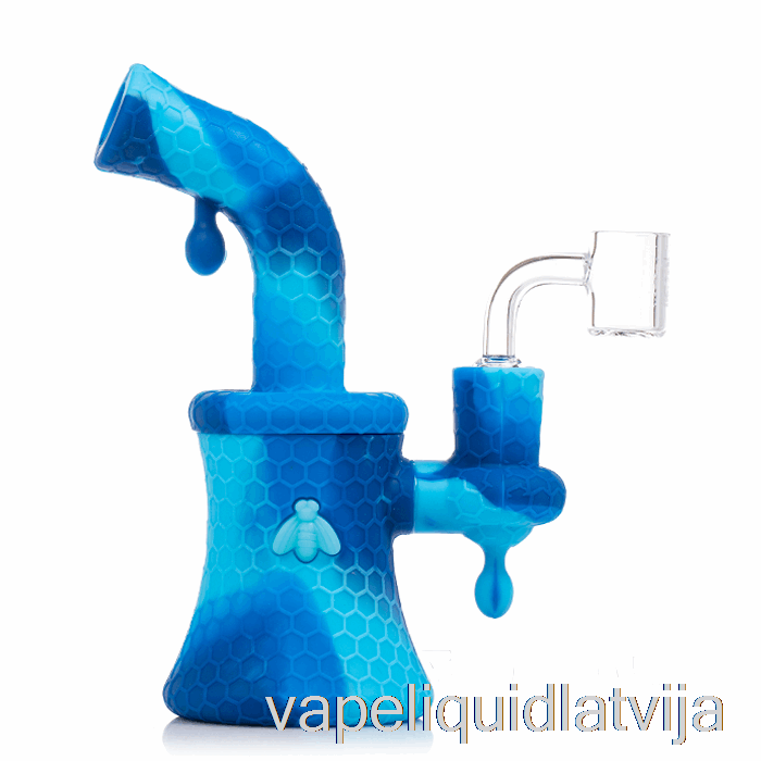 Stratus Bee Silikona Dab Rig Marmora Zils (baby Blue / Blue) Vape šķidrums